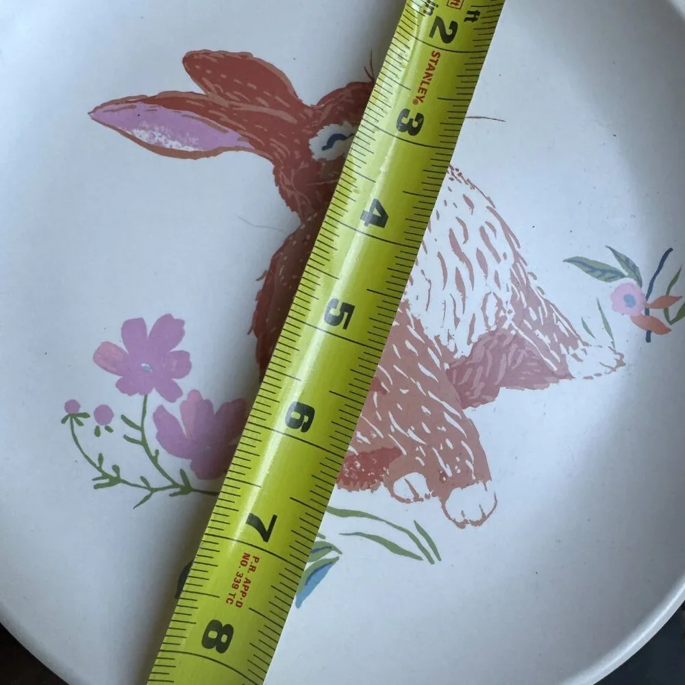 Threshold Bunny Salad‎ Plates – Bamboo Melamine Spring Easter Set of 2